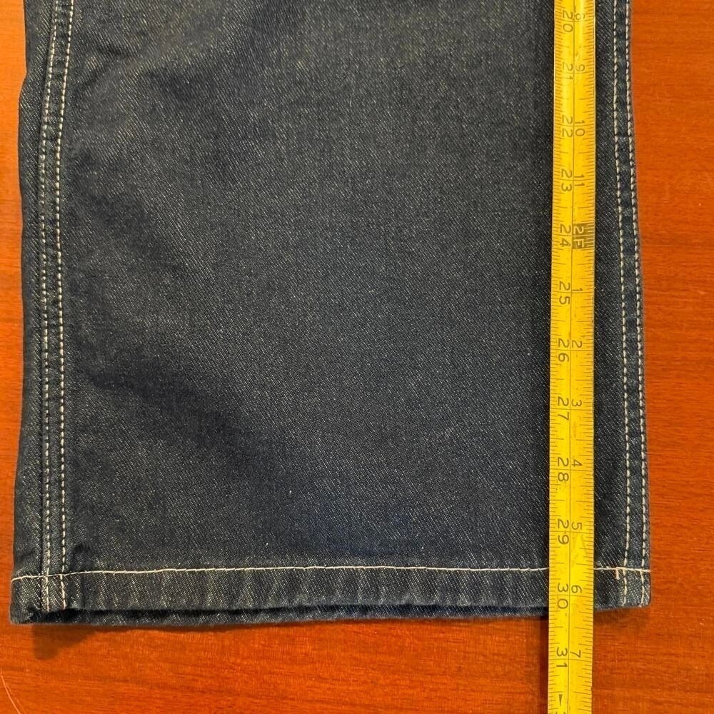 Genuine Dickies Bib Denim Overalls Indigo Blue Medium Regular Festival Workwear - Picture 11 of 15
